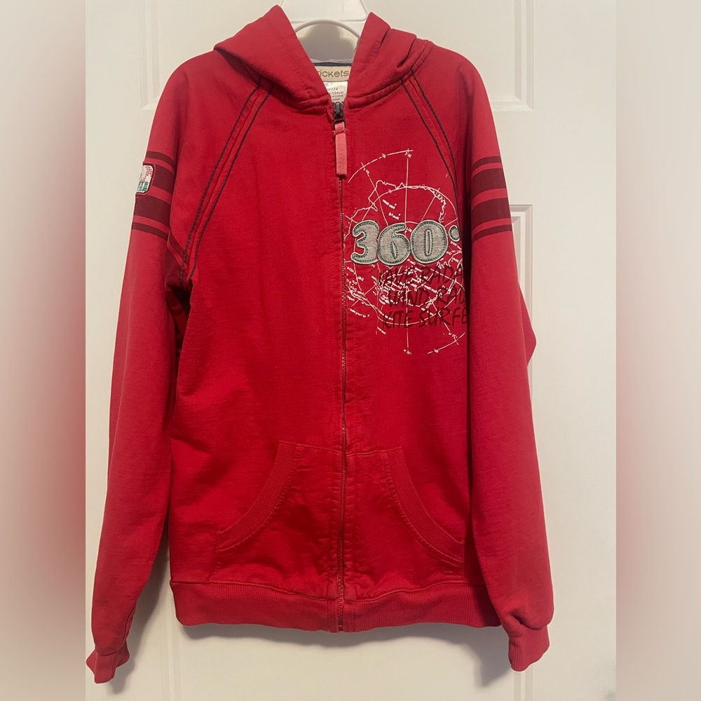 Krickets Red Graphic Zip Hoodie for kids Size 12 / 143-154cm